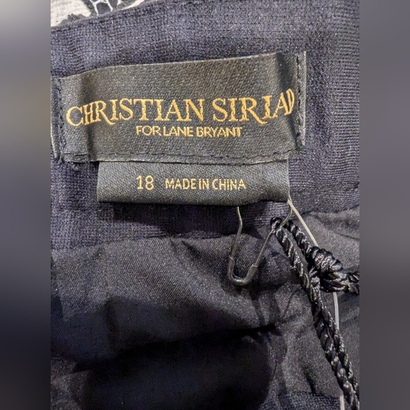 NWT designer Black and White Floral Lace Skirt Christian Siriano women's Sz 18 - Picture 12 of 16